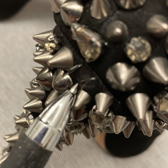 🔥 Sam Edelman Lorissa Spiked Peep-Toe Heels Size 7.5 - Picture 13 of 14
